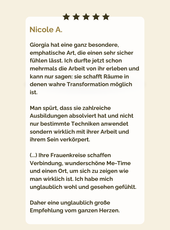 Rezension an Giorgia Nebuloni